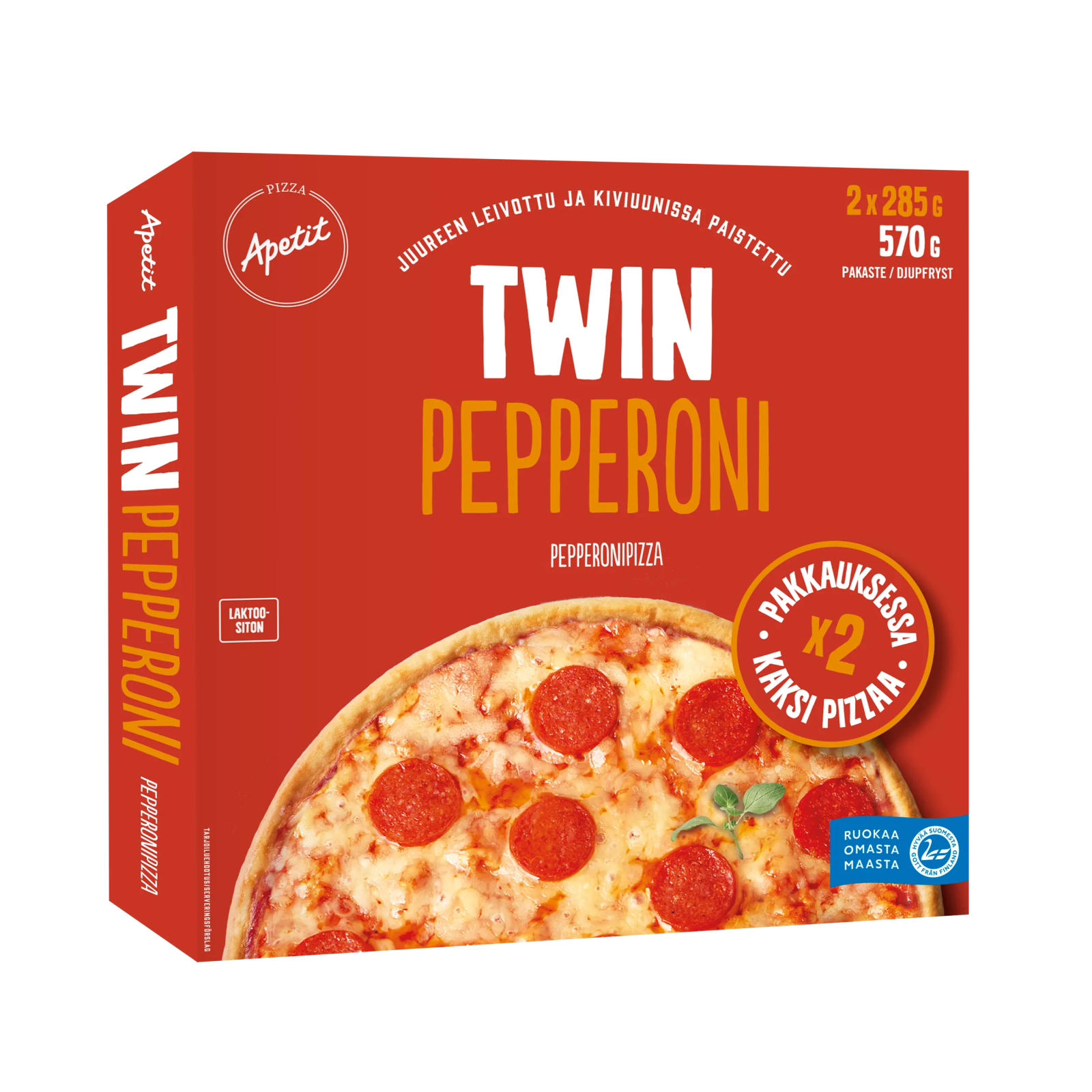 Apetit Twin Pepperoni pizza pakaste 2x285g